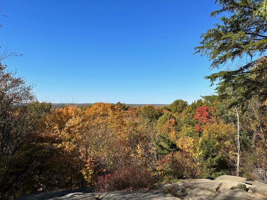 Cuyahoga Valley National Park in the Fall: Our 2-Day Trip Fall foliage view from the Ledges Trail overlook in Cuyahoga Valley National Park