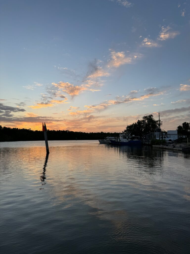 Our 6-Day Itinerary to Florida's 3 National Parks Sunset over the water from a dock in Everglades City, Florida