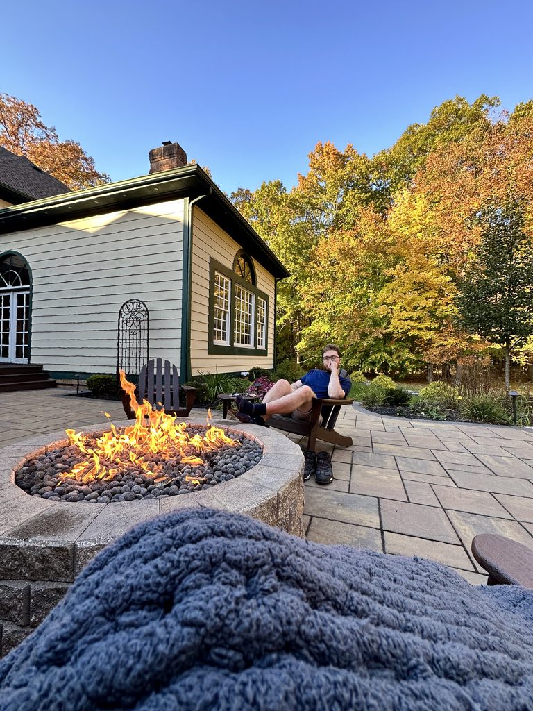 Cuyahoga Valley National Park in the Fall: Our 2-Day Trip Outdoor fire pit at Shady Oaks Farm Bed and Breakfast