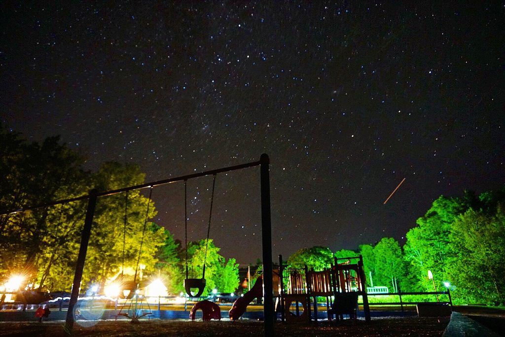 3-Day Acadia National Park Camping Itinerary Night stars at Smuggler's Den Campground