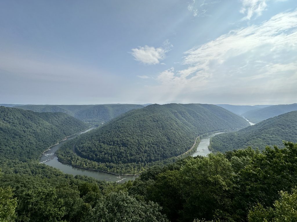 2 Days in New River Gorge National Park Grandview Main Overlook at New River Gorge National Park