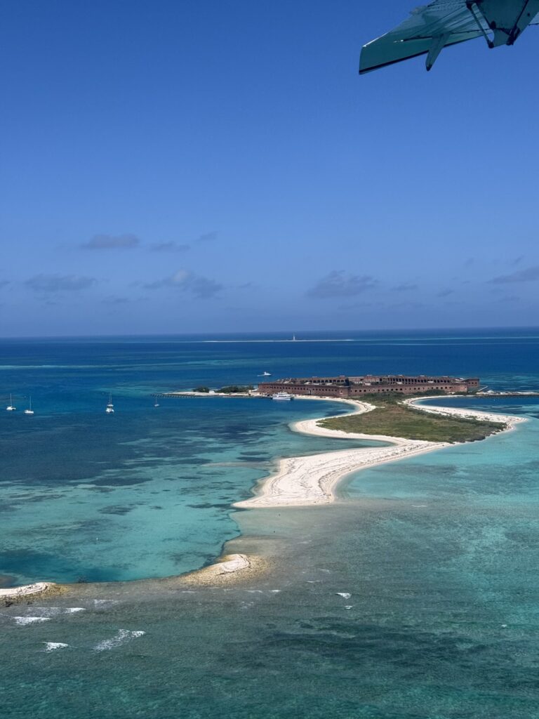 Dry Tortugas National Park: Our Half-Day, Seaplane Experience dry tortugas national park view from the sea plane.
